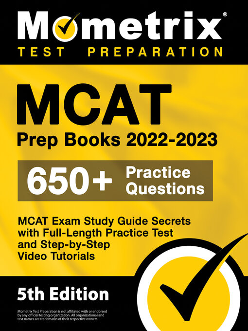 Cover image for MCAT Prep Books 2022-2023 - MCAT Exam Study Guide Secrets, Full-Length Practice Test, Step-by-Step Video Tutorials